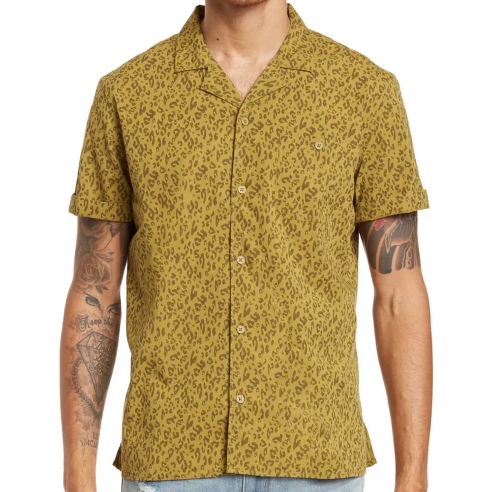 Leopard Print Short Sleeve Shirt